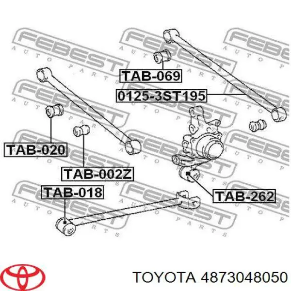 Comprar 4873048050 Toyota Barra transversal de la suspensión trasera