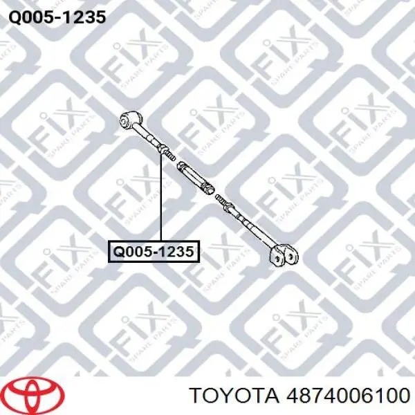 4874006100 Toyota barra transversal de suspensión trasera