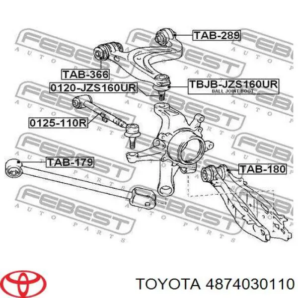 Comprar 4874030110 Toyota Brazo suspension trasero inferior izquierdo