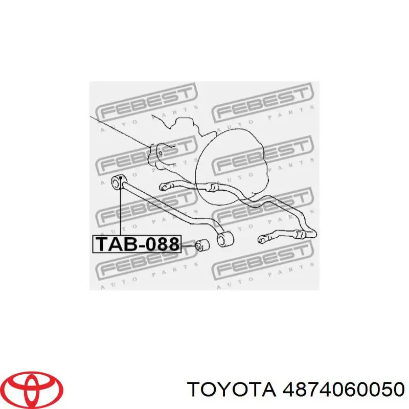 Barra oscilante, suspensión de ruedas, eje delantero Toyota 4874060050