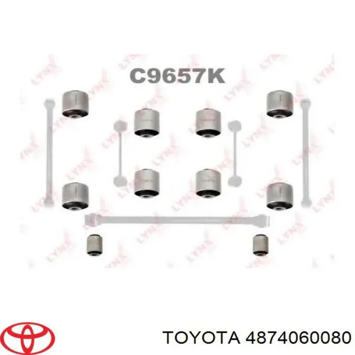 Barra transversal reactiva de la suspensión trasera Toyota 4874060080 precio, desde 92,41 EUR