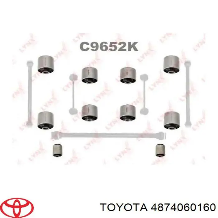 4874060160 Toyota barra transversal de suspensión trasera