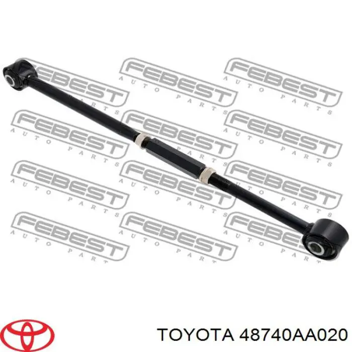 48740AA020 Toyota barra transversal de suspensión trasera