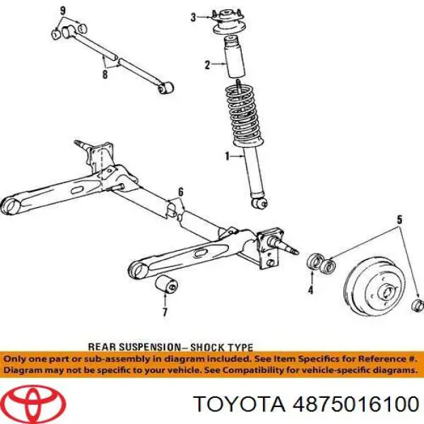 SA4875016100 Sensen soporte amortiguador trasero