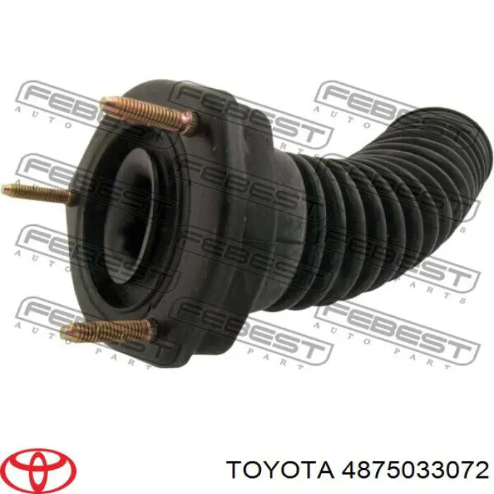 4875033072 Toyota soporte amortiguador trasero derecho