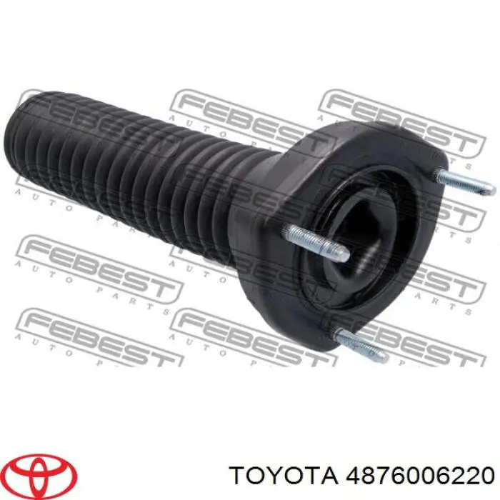 4876006220 Toyota soporte amortiguador trasero izquierdo