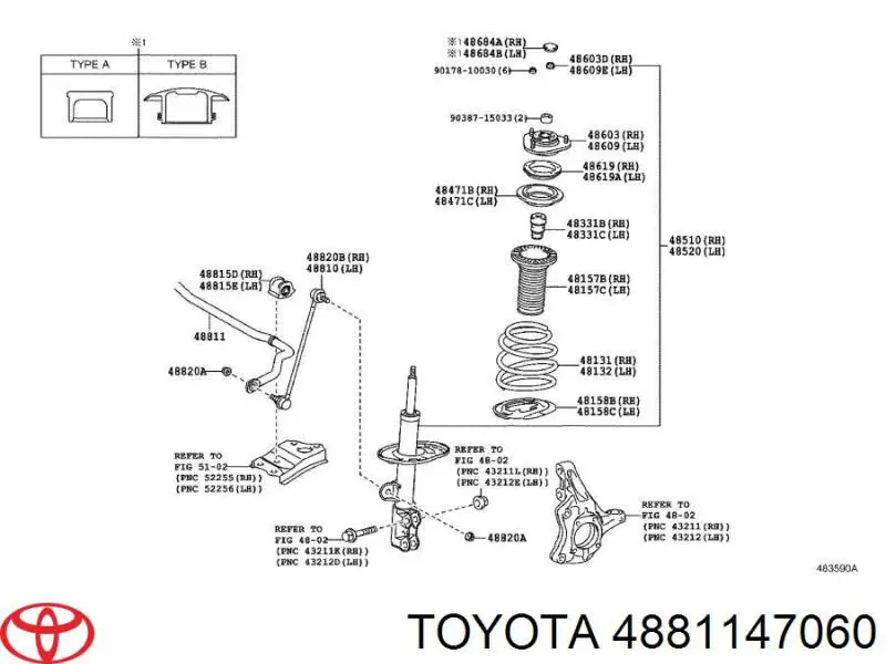 Estabilizador delantero para Toyota Prius (ZVW30)