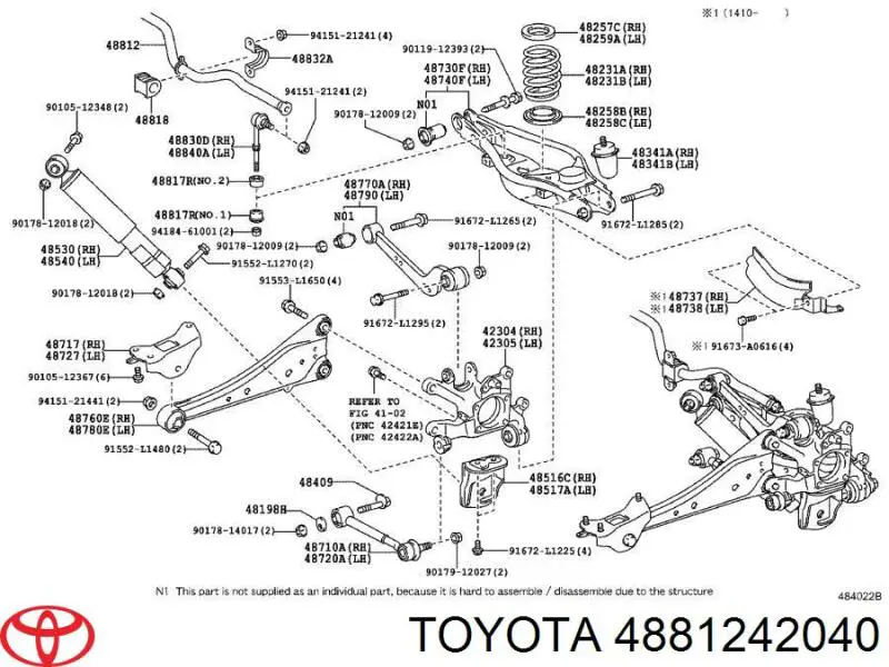 Estabilizador trasero para Toyota RAV4 (A4)