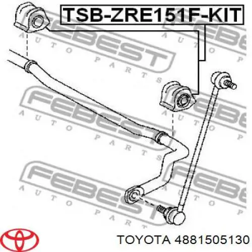 Comprar 4881505130 Toyota Buje estabilizador delantero izquierdo