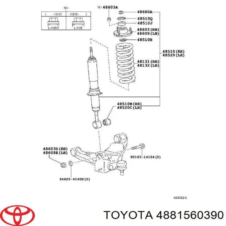 Buje de barra estabilizadora delantera Toyota 4881560390 precio, desde 6,94 EUR