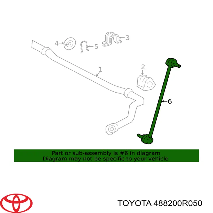 488200R050 Toyota soporte de barra estabilizadora delantera