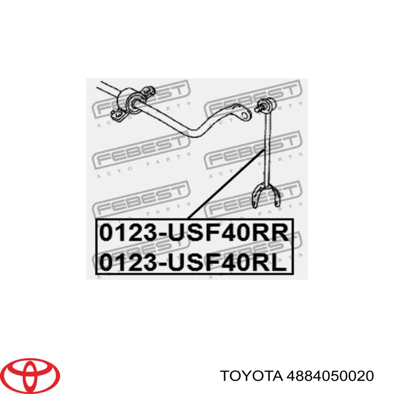 Comprar 4884050020 Toyota Bieleta estabilizadora trasera izquierda