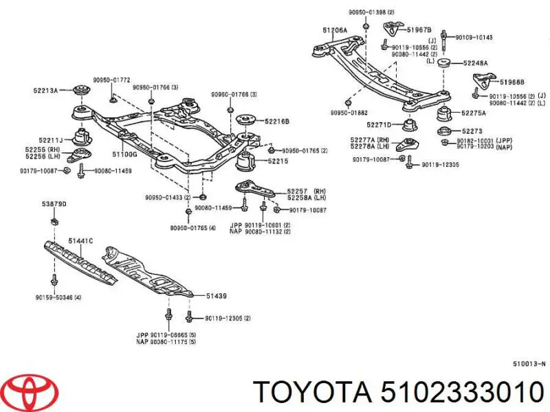  Toyota 5102333010 precio, desde 97,28 EUR