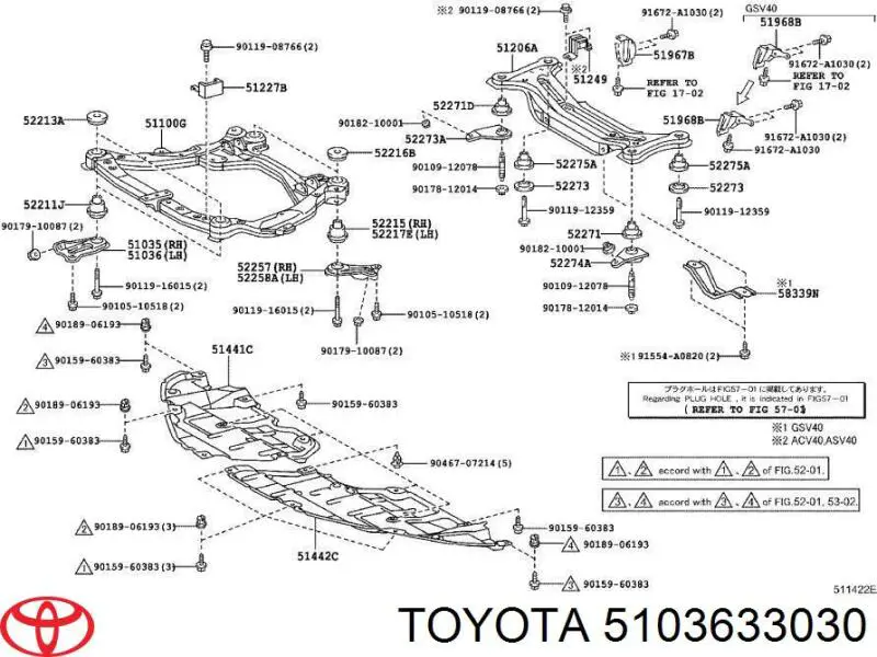 Soporte de viga delantera Toyota 5103633030 precio, desde 85,37 EUR