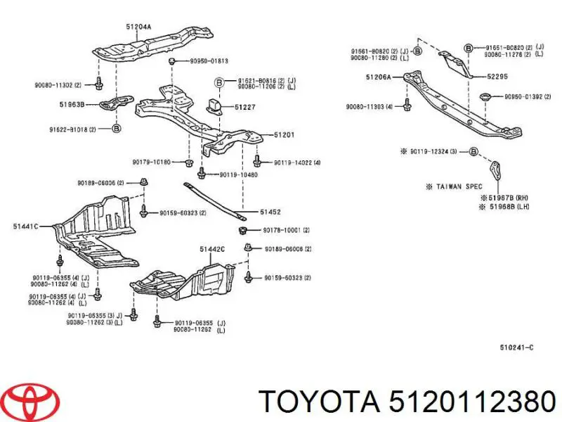 Subchasis delantero soporte motor Toyota Corolla liftback (E10) (1992 - 1997) precio, desde 347,82 EUR