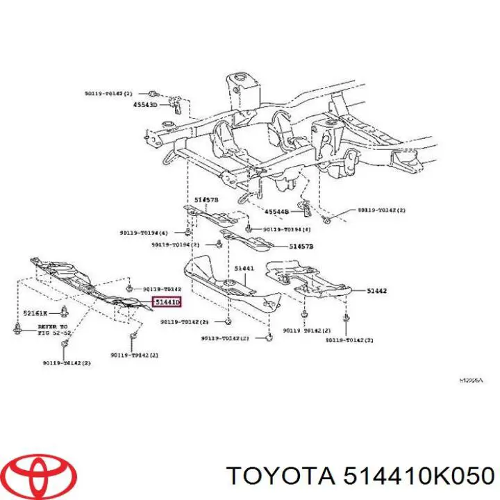 Protector antiempotramiento del motor delantera para Toyota Hilux (KUN25)