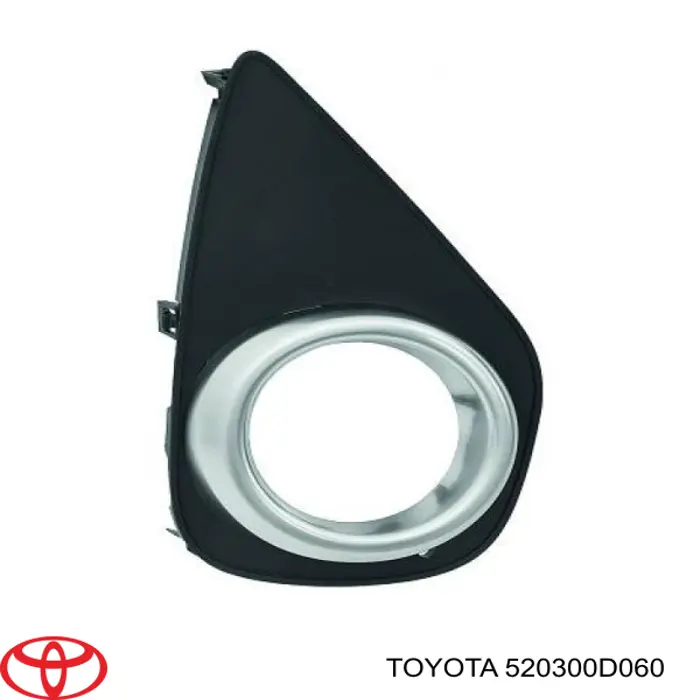 520300D060 Toyota rejilla de ventilación, parachoques trasero, izquierda