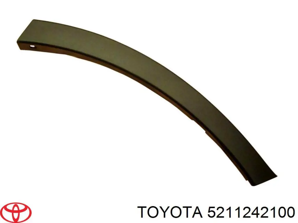 5211242100 Toyota listón embellecedor/protector, parachoques delantero derecho