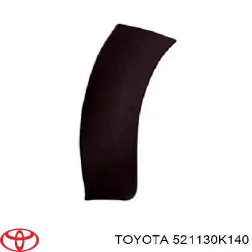 Listón embellecedor/protector, parachoque delantero izquierdo para Toyota Hilux (KUN15)