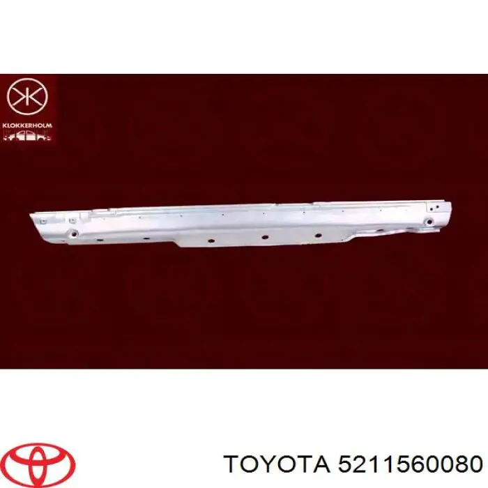 5211560080 Toyota soporte de guía para parachoques delantero, derecho