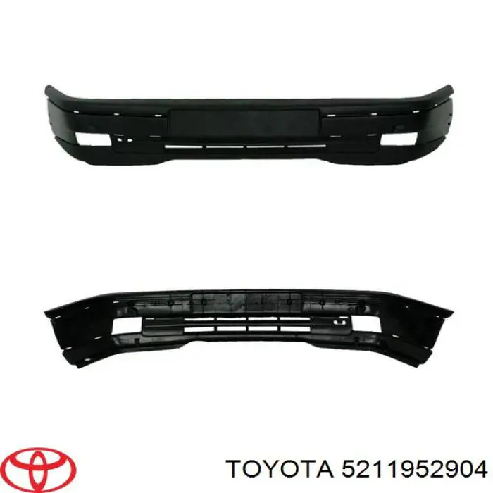 5211952904 Toyota parachoques delantero, parte superior