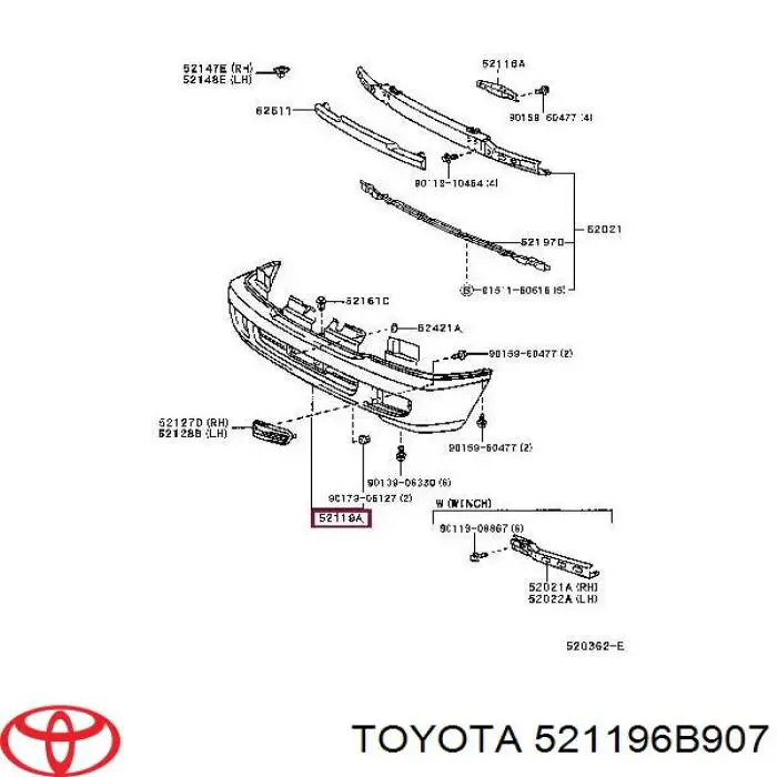Parachoques delantero Toyota 5211960911 precio, desde 770,36 EUR