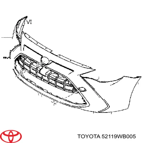 Parachoques delantero Toyota Yaris IA/YARIS R 