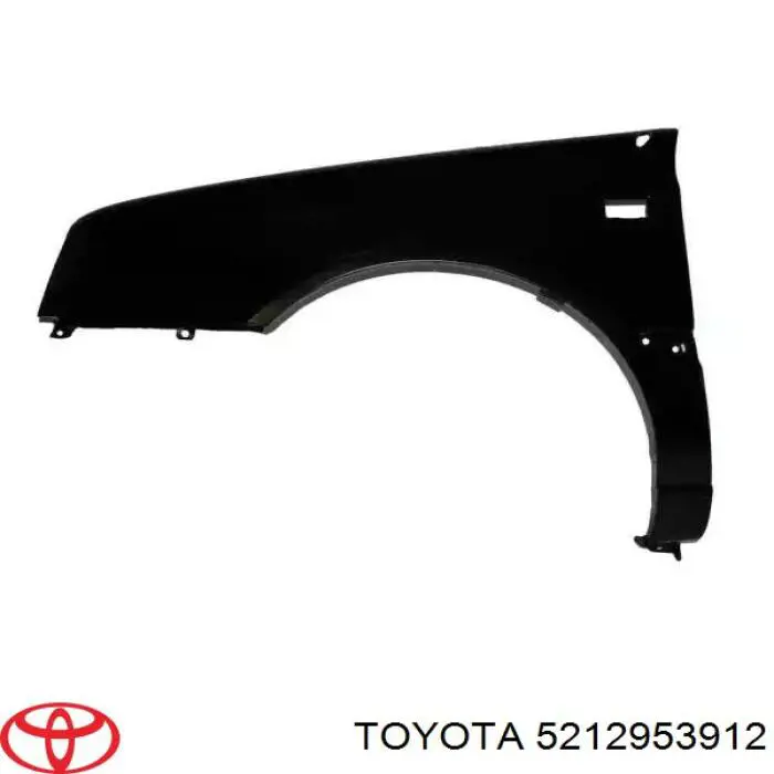 5212953912 Toyota cobertura de parachoques, enganche de remolque, delantera