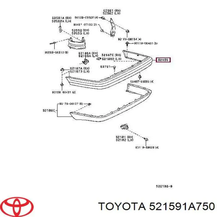 Paragolpes trasero Toyota Corolla E11