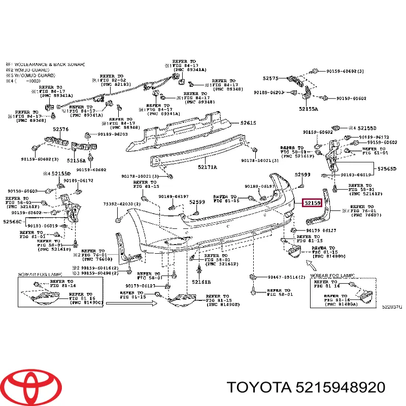 Comprar 5215948920 Toyota Parachoques