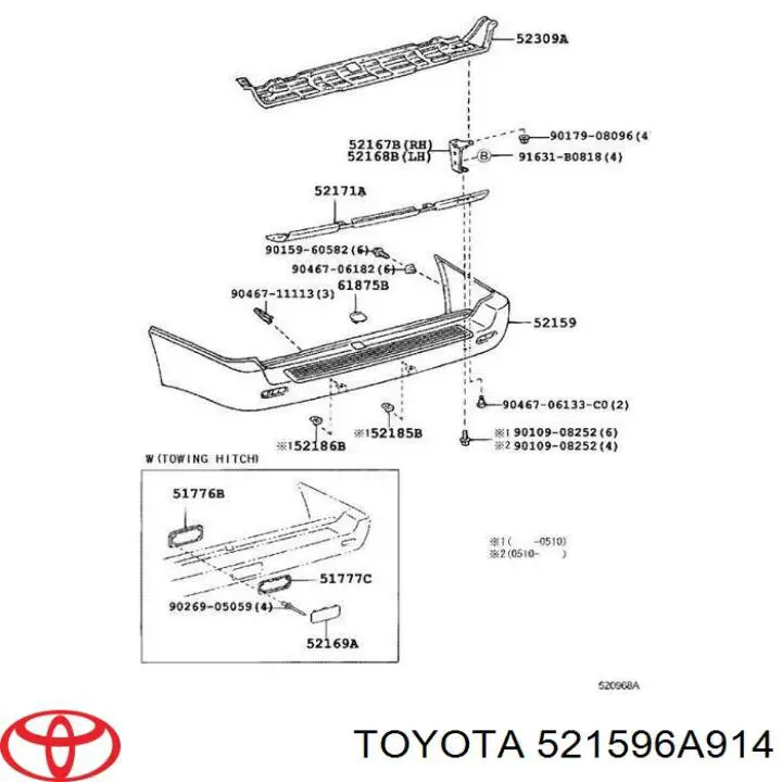 Comprar 5215960131 Toyota Parachoques