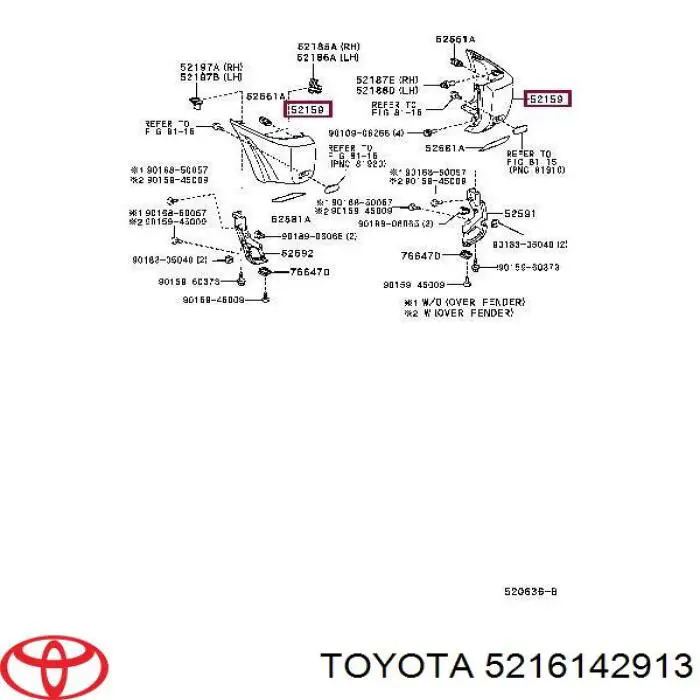 Listón embellecedor/protector, parachoques trasero derecho para Toyota RAV4 (XA2)