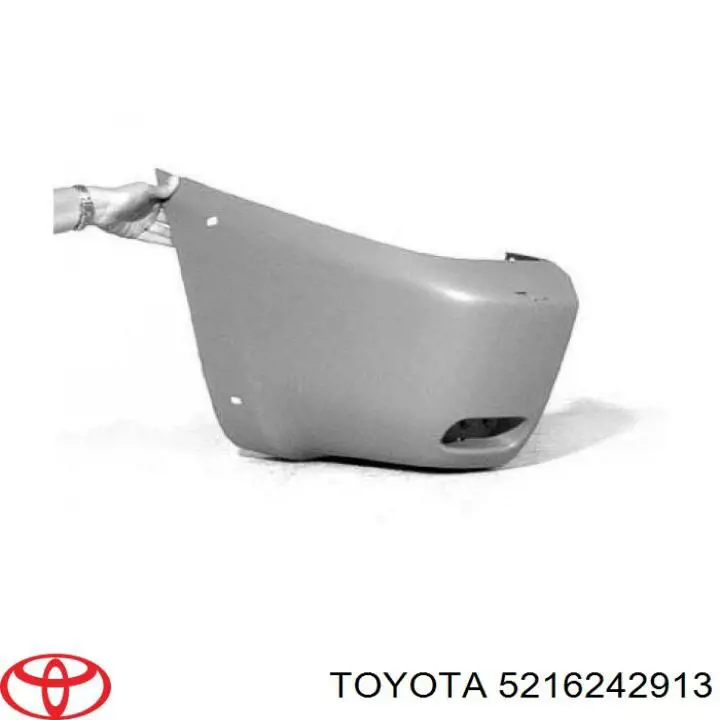 Listón embellecedor/protector, parachoque delantero izquierdo para Toyota RAV4 (XA2)