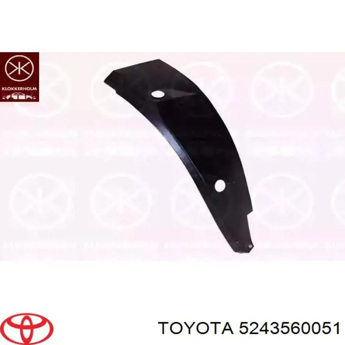 5243560051 Toyota listón embellecedor/protector, parachoques delantero central