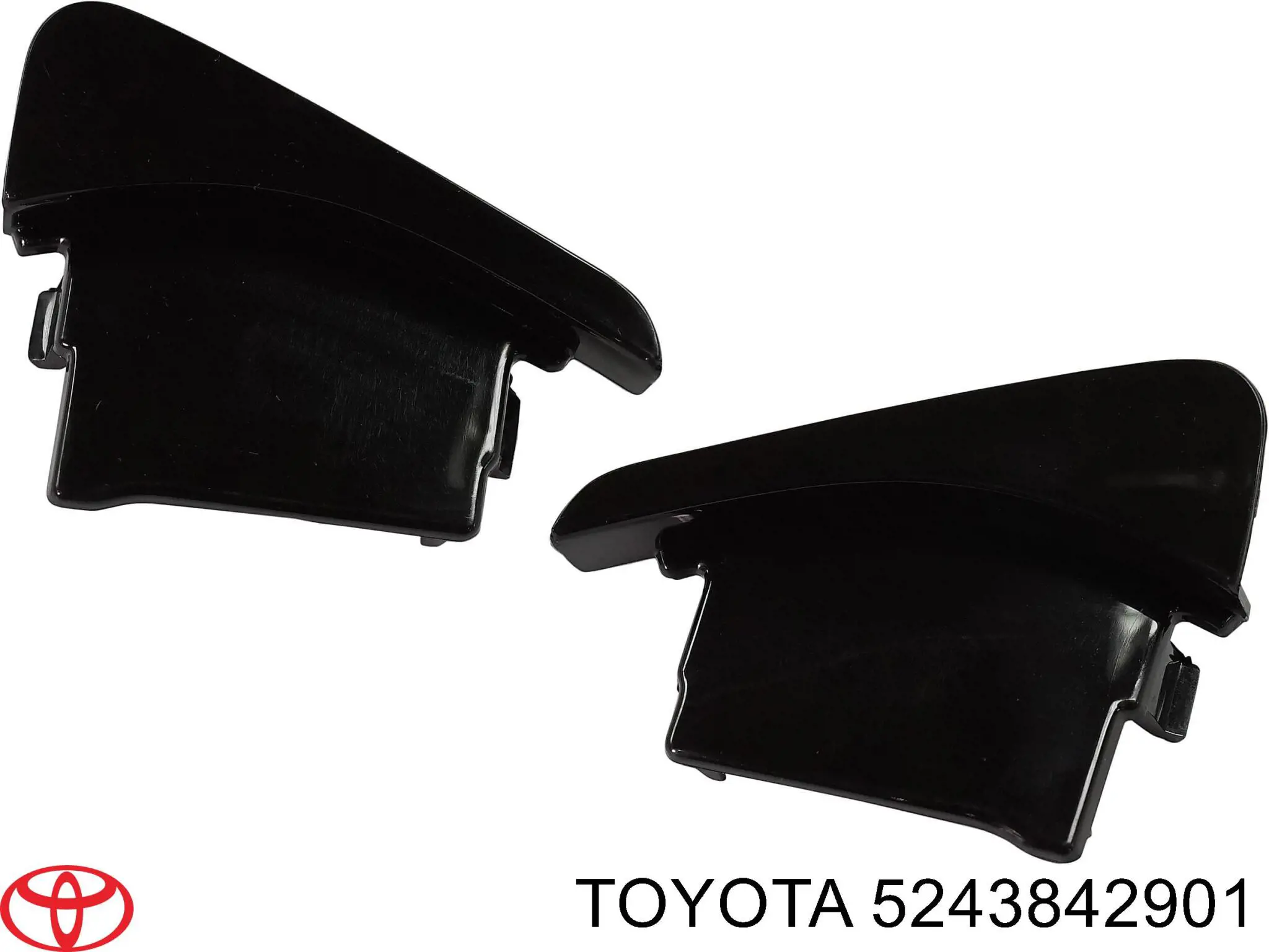 5243842901 Toyota cobertura de parachoques, enganche de remolque, delantera izquierda