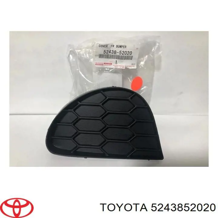 5243852020 Toyota rejilla del parachoques delantera izquierda