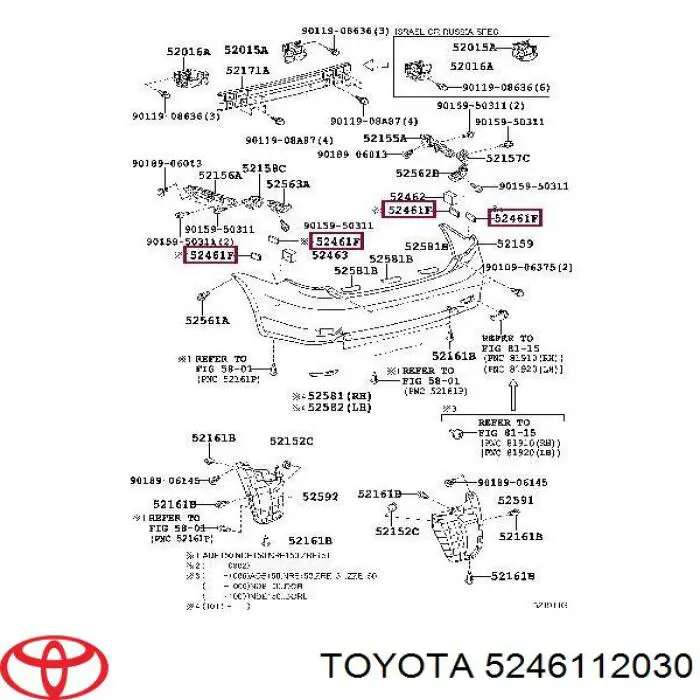 5246112030 Toyota sello del capo