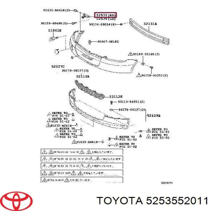 Soporte de paragolpes delantero derecho para Toyota Yaris (P10)