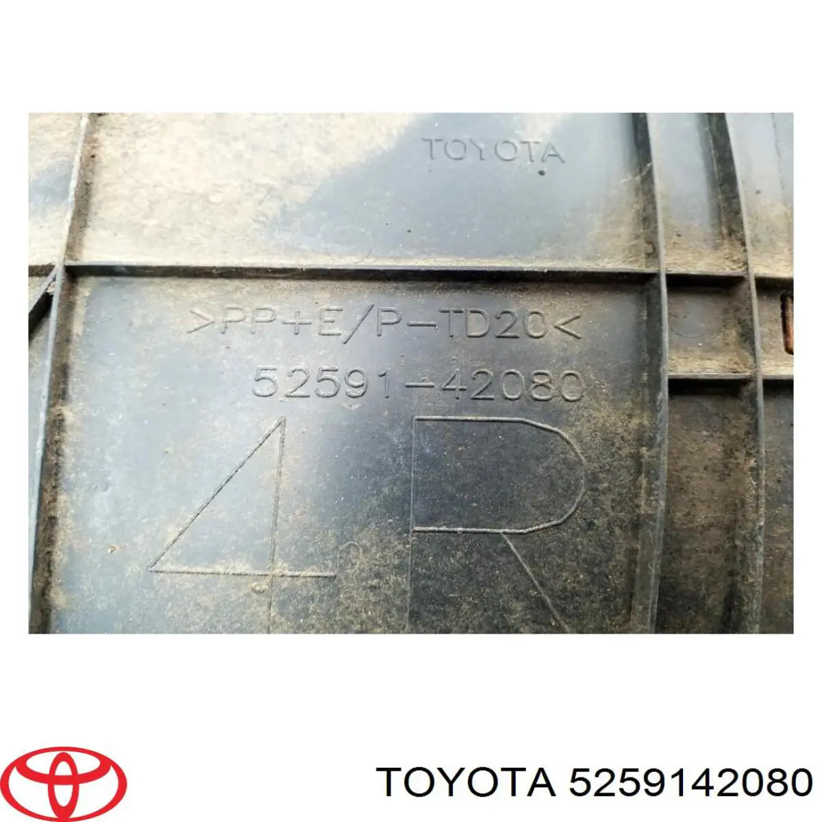 5259142080 Toyota soporte de parachoques trasero derecho
