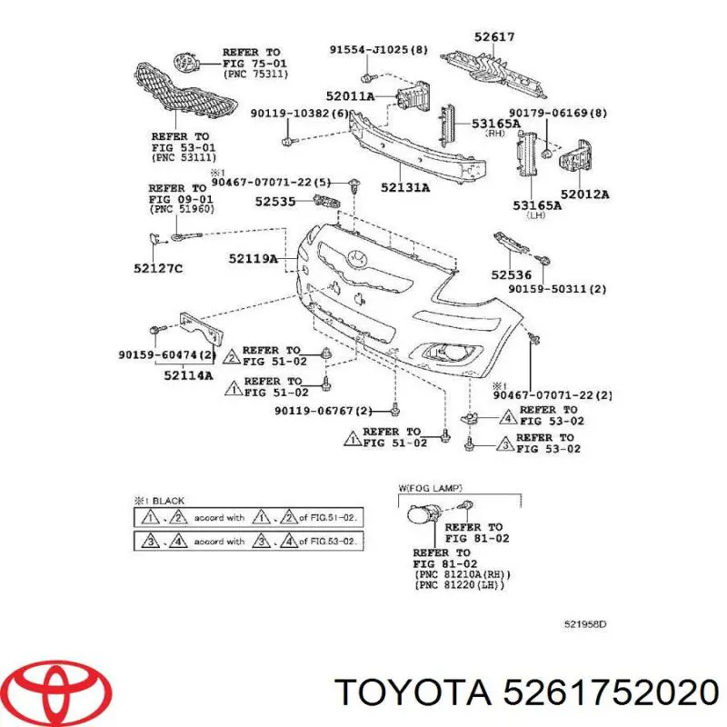 5261752020 Market (OEM) absorbente parachoques delantero