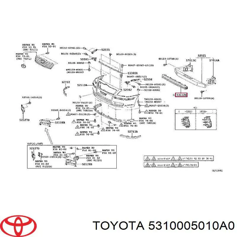 5310005010A0 Toyota parrilla