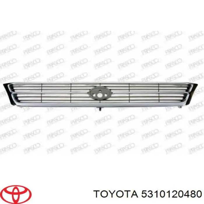 5310120480 Toyota rejilla de radiador