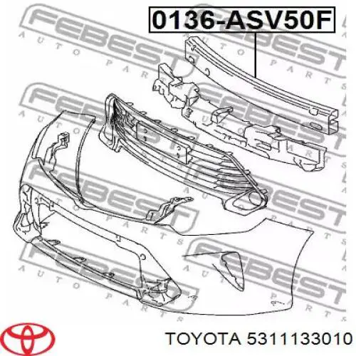 5311133010 Toyota rejilla de radiador