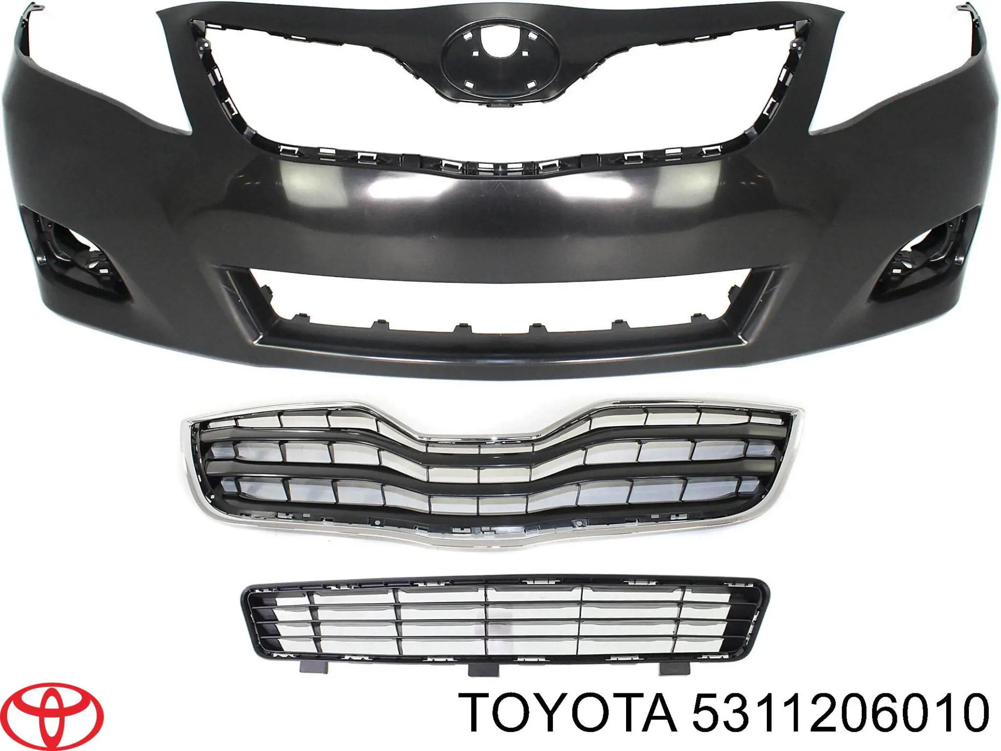 Rejilla de ventilación, parachoques delantero, central para Toyota Camry (V40)