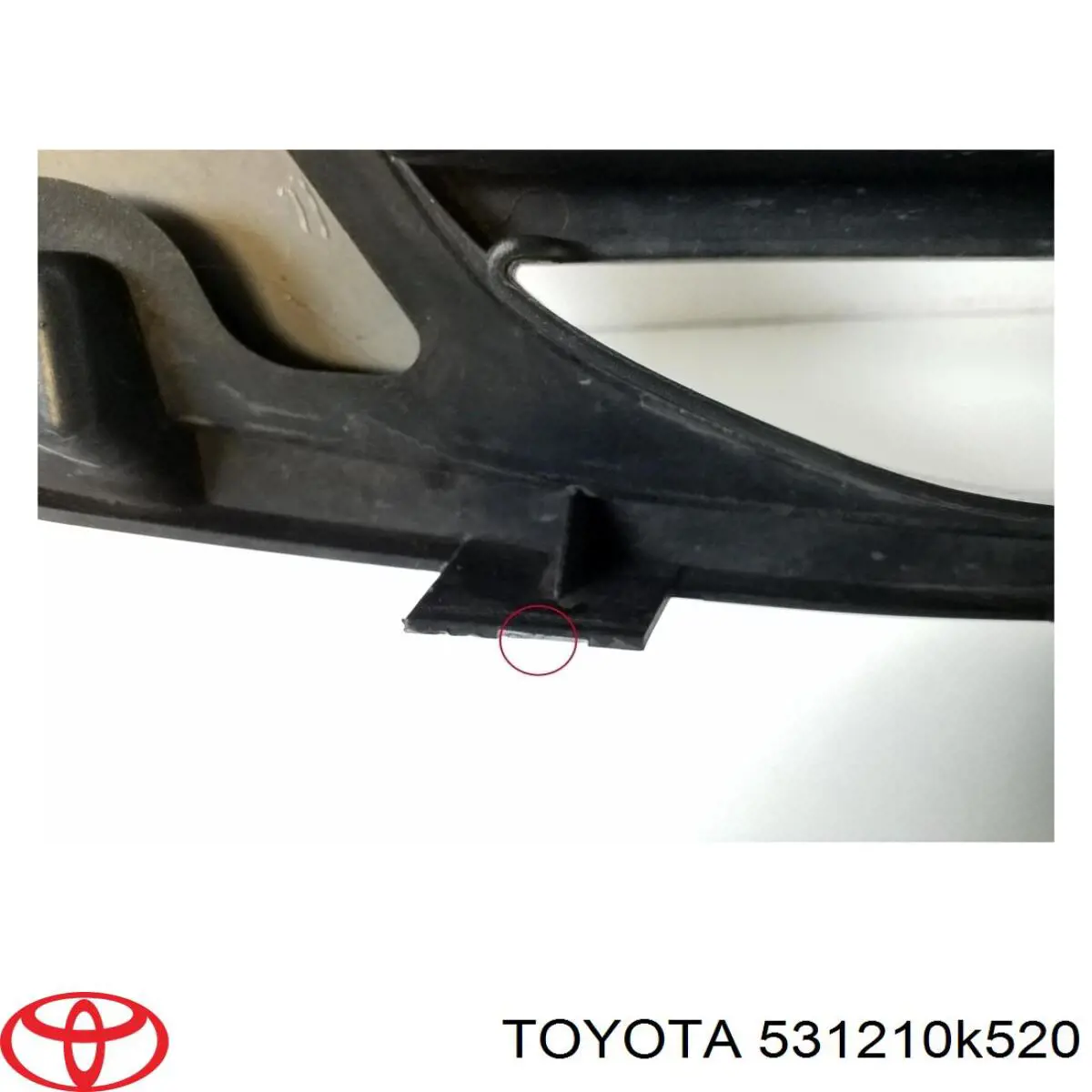 531210K520 Toyota moldura de rejilla de radiador