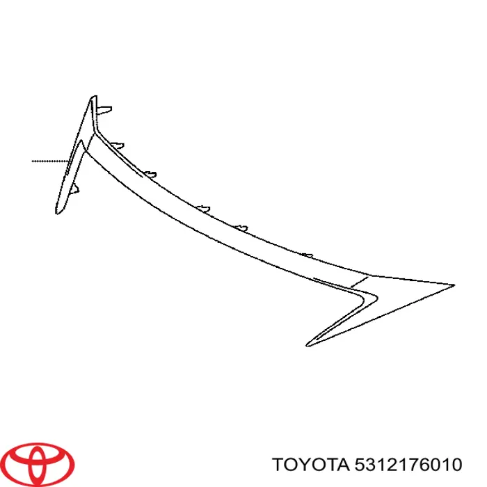 5312176010 Toyota moldura de rejilla parachoques superior