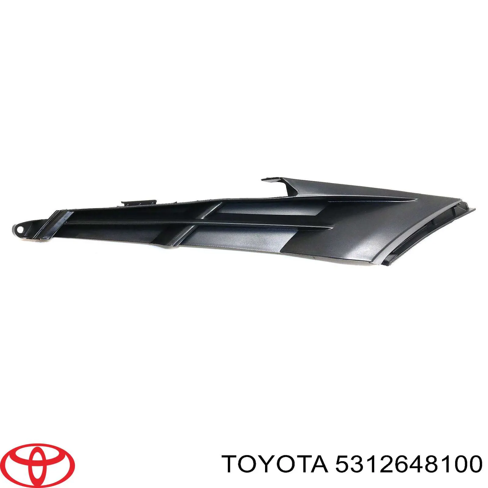 5312648100 Toyota moldura de parachoques delantero izquierdo