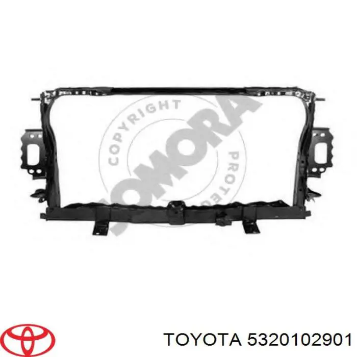 Soporte de radiador completo (panel de montaje para foco) para Toyota Auris (E15)