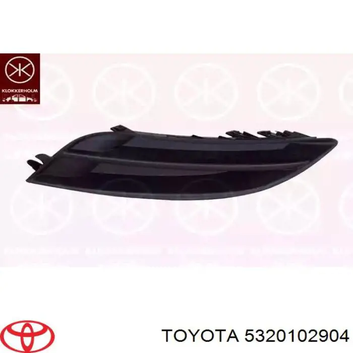 5320102904 Toyota Soporte de radiador completo (panel de montaje para foco)