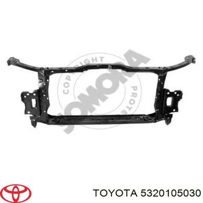 Soporte de radiador completo (panel de montaje para foco) para Toyota Avensis (T22)